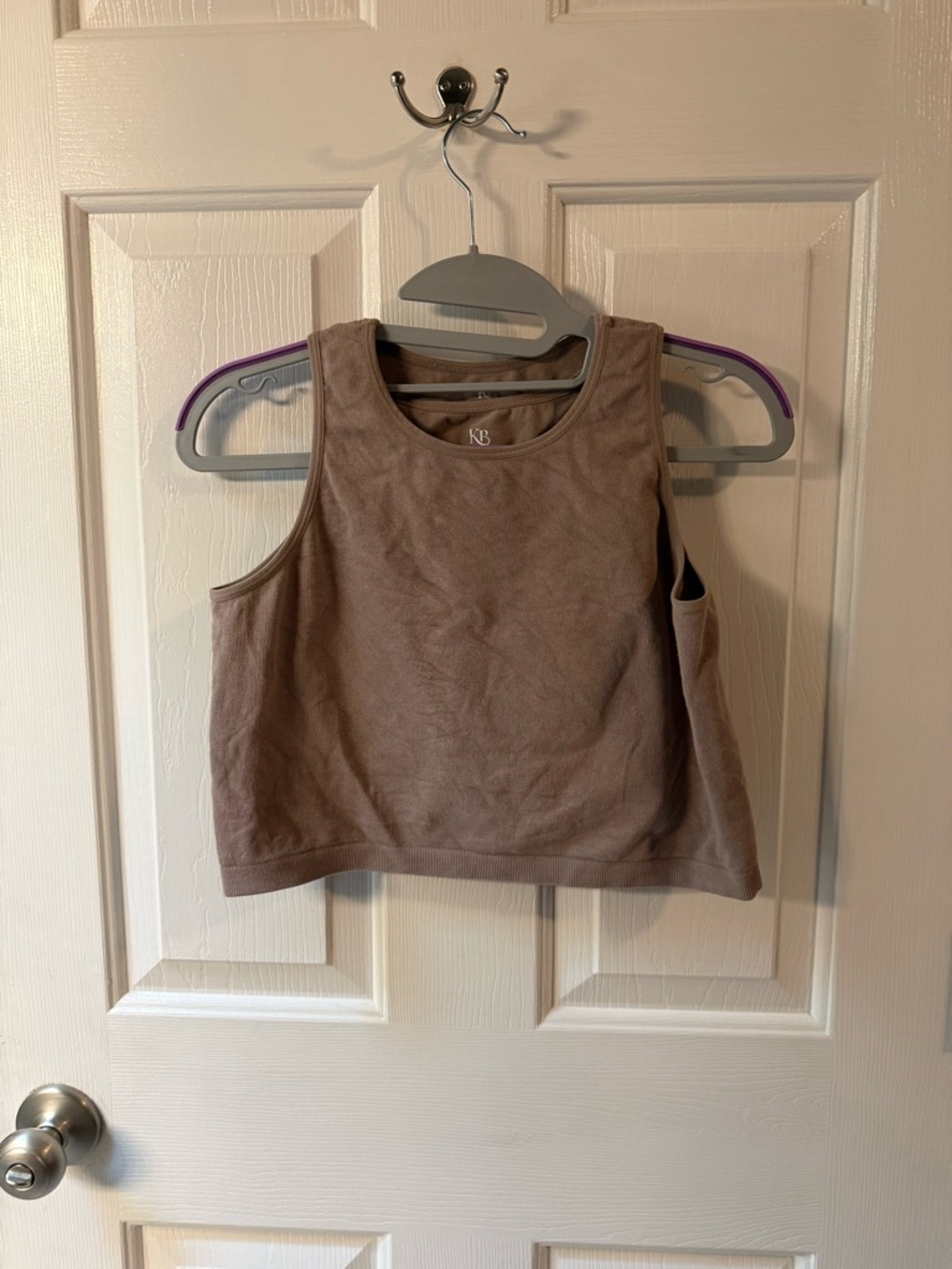 Sublime® Bamboo Hands-Free Pumping Longline Bra Top - Taupe
